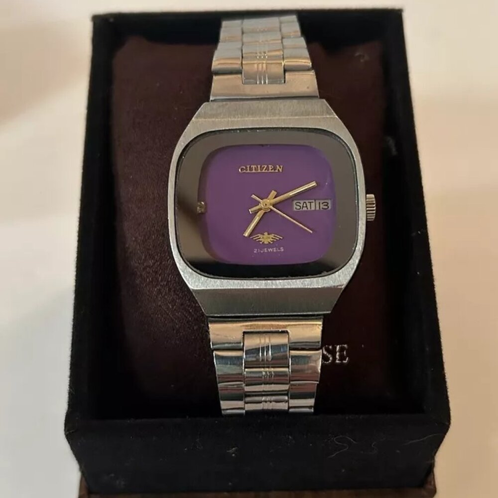 Vtg CITIZEN Watch Co. EAGLE 21 JEWELS Date Water Resistant JAPAN GN-4-S 71-1691